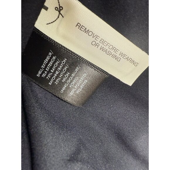 Ann Taylor Women's Blue Velvet One Button Jacket With Tie Belt Size 6 - Picture 5 of 8